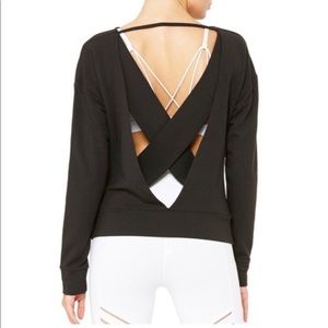 All yoga open back sweatshirt